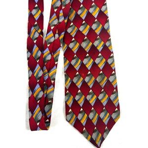 Jerry Garcia Clockworks Collection Eight Men’s Red Silk Neck Tie Grateful Death